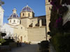 View of Altea church and square